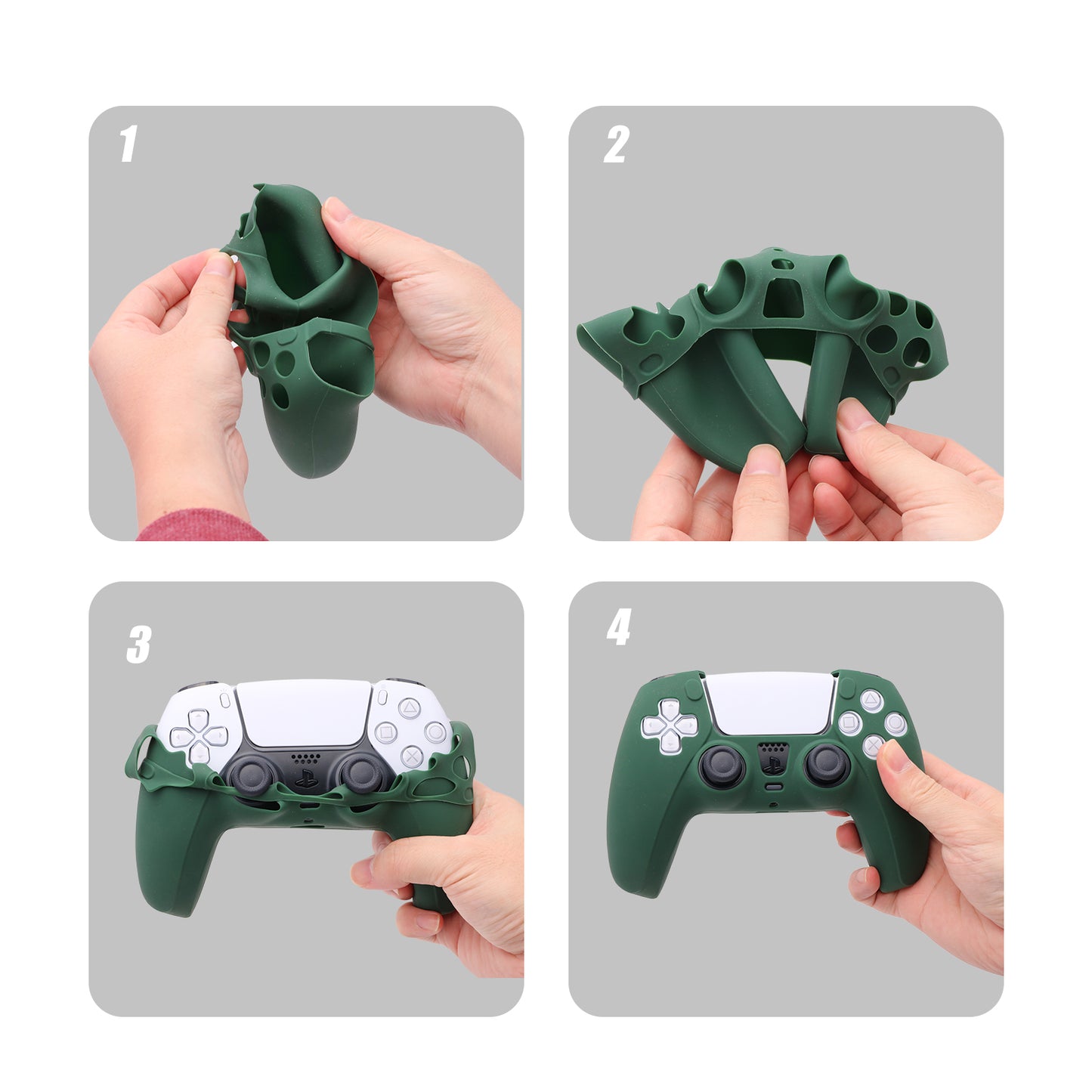 PS5 Controller Silicone Cover Case, PS5 Controller Skin - ECHZOVE