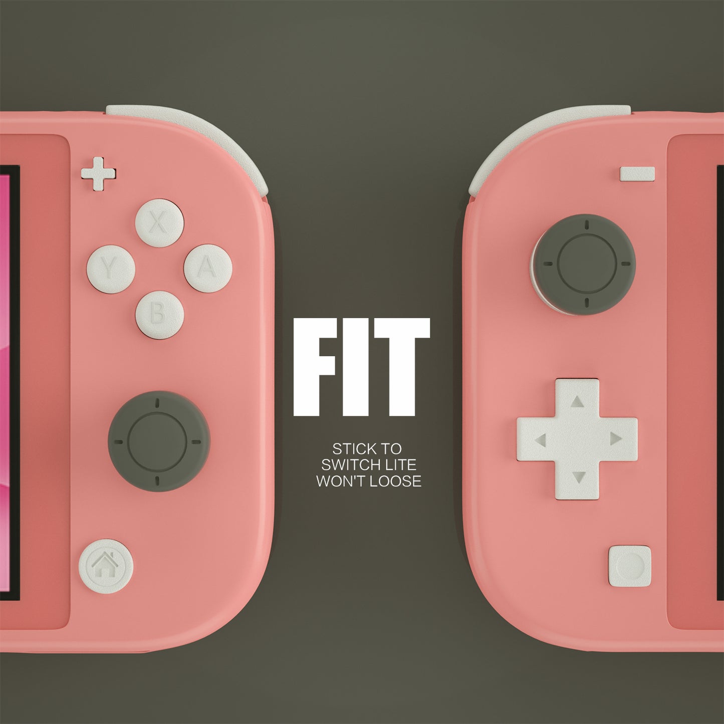 Thumb Grips for Nintendo Switch Lite, Joystick Caps for Nintendo Switch Lite - Gray - ECHZOVE