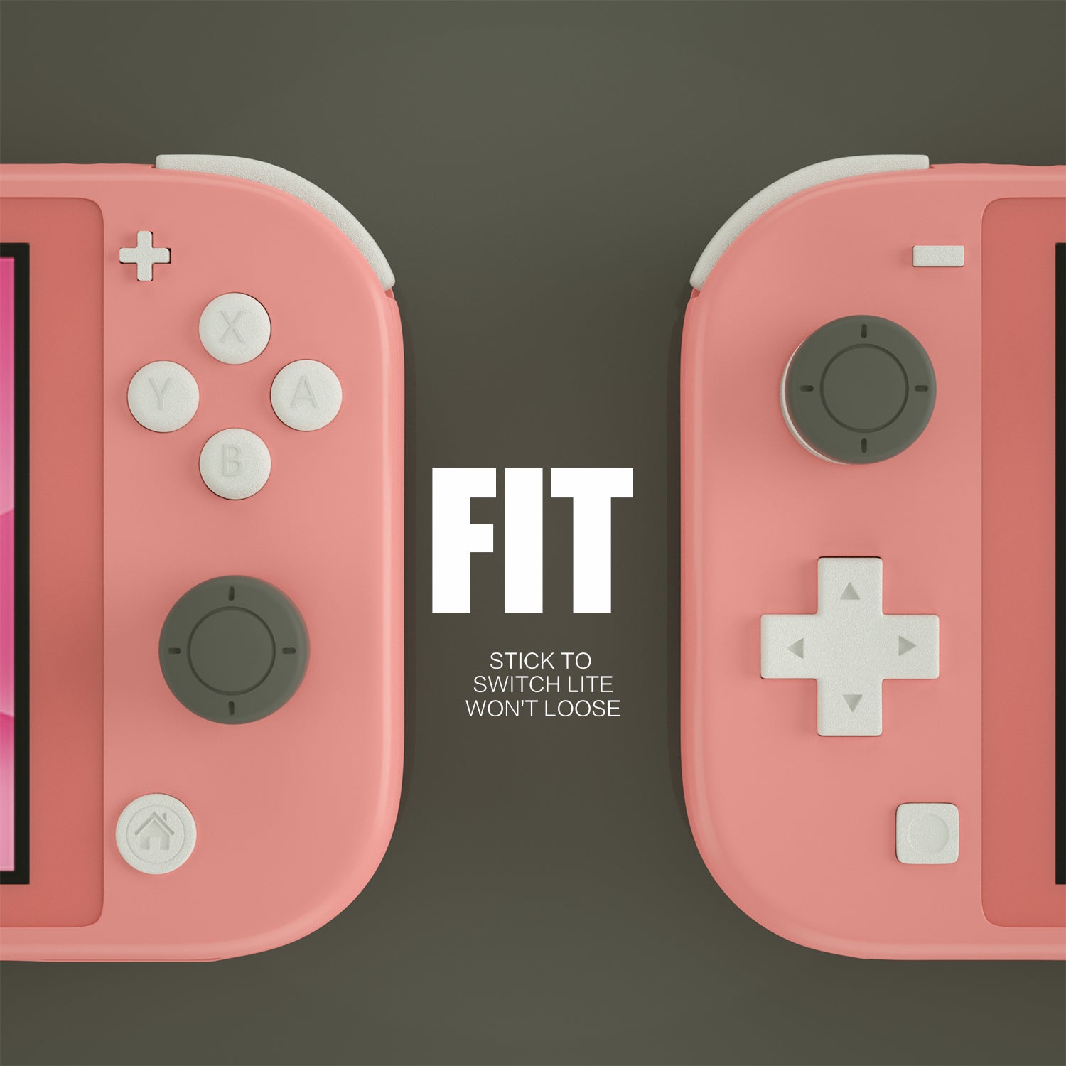 Thumb Grips for Nintendo Switch Lite, Joystick Caps for Nintendo Switch Lite - Gray - ECHZOVE