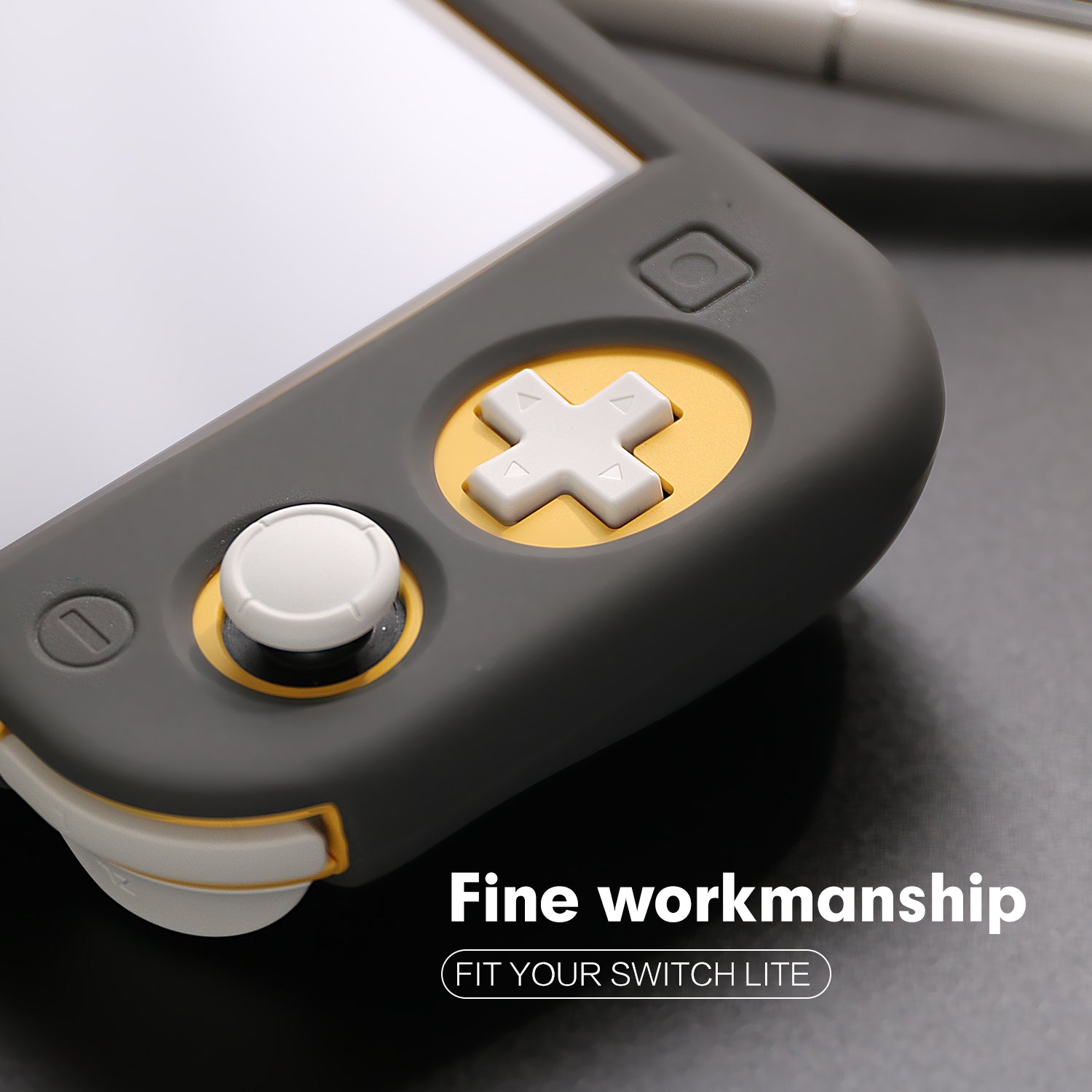 Grip Case for Nintendo Switch Lite, Silicone Case for Nintendo Switch Lite - Dark Gray - ECHZOVE