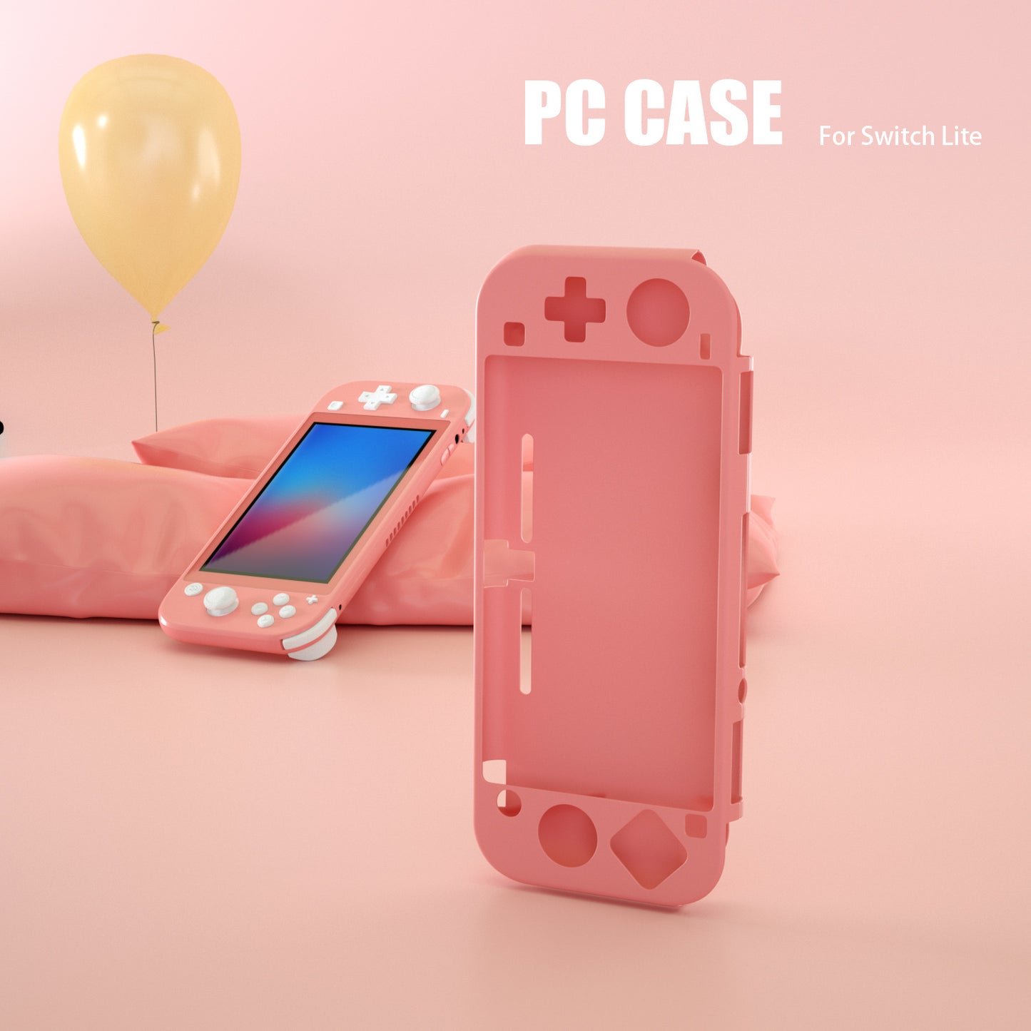 Hard Case for Nintendo Switch lite, Grip Case for Nintendo Switch lite - Pink - ECHZOVE