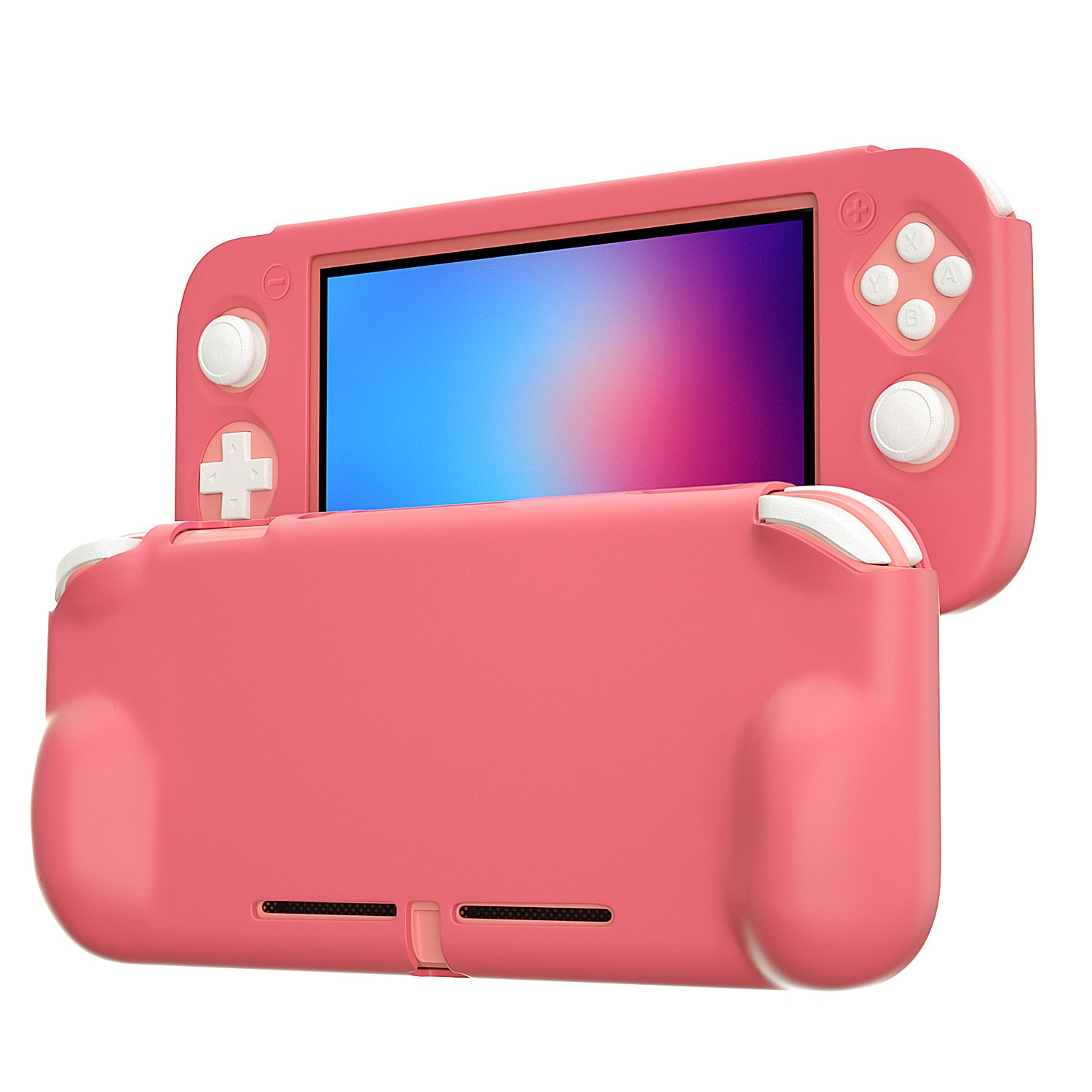 Grip Case for Nintendo Switch Lite, Silicone Case for Nintendo Switch Lite - Coral - ECHZOVE