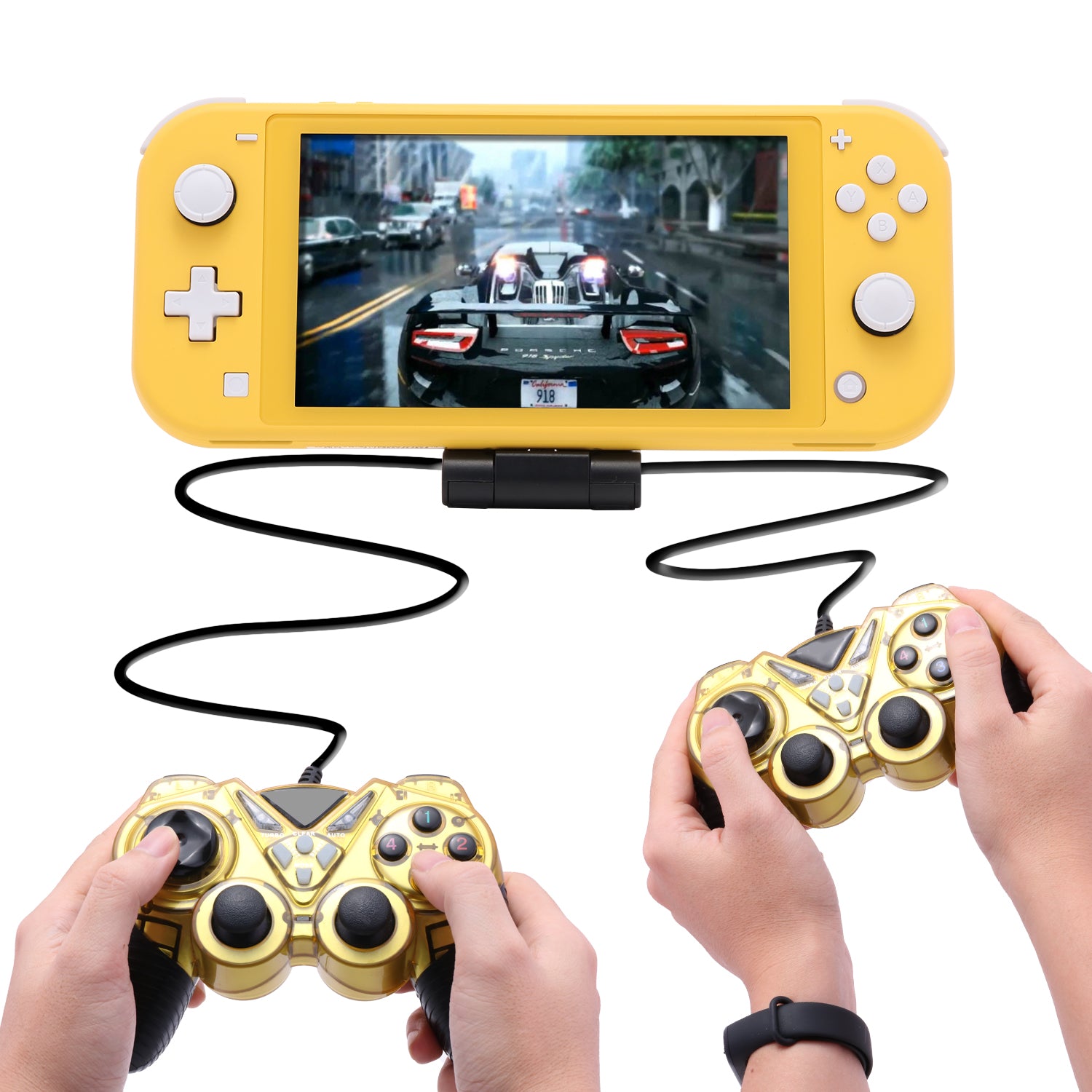 Charging Dock for Nintendo Switch Lite, Mini Portable Charging Station for Nintendo Switch with USB HUB - ECHZOVE