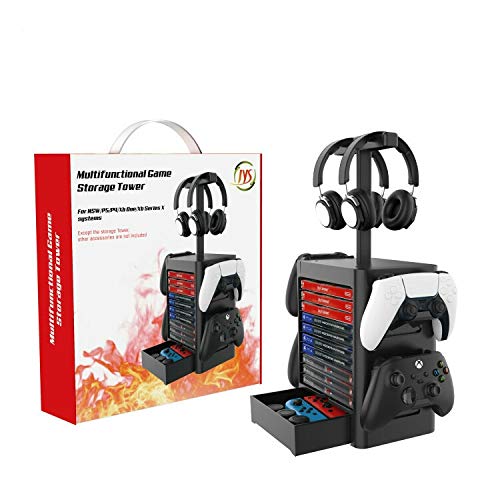 Organizer for Ninendo Switch, Storage Stand for PS5 PS4 Xbox Nintendo Switch Accessories, Joy-Con Controllers, Pro Controllers, Headsets, Game Cards - ECHZOVE