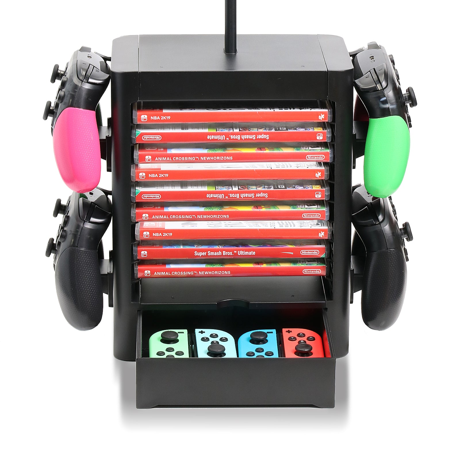 Organizer for Ninendo Switch, Storage Stand for PS5 PS4 Xbox Nintendo Switch Accessories, Joy-Con Controllers, Pro Controllers, Headsets, Game Cards - ECHZOVE