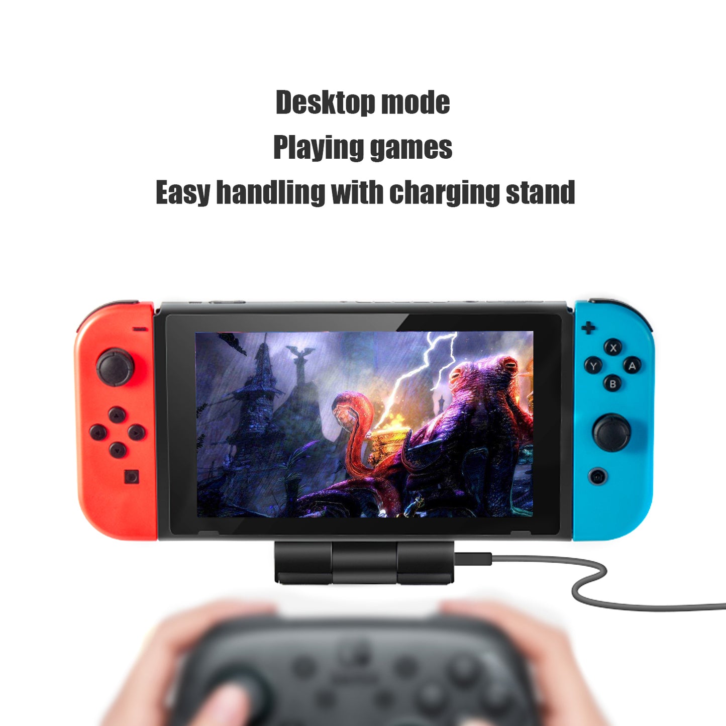 Switch HDMI Dock, Foldable HDMI Docking Station for Switch, Portable TV Dock for Switch with Screen Switch Button, USB C Power Input and USB 3.0 Port - ECHZOVE