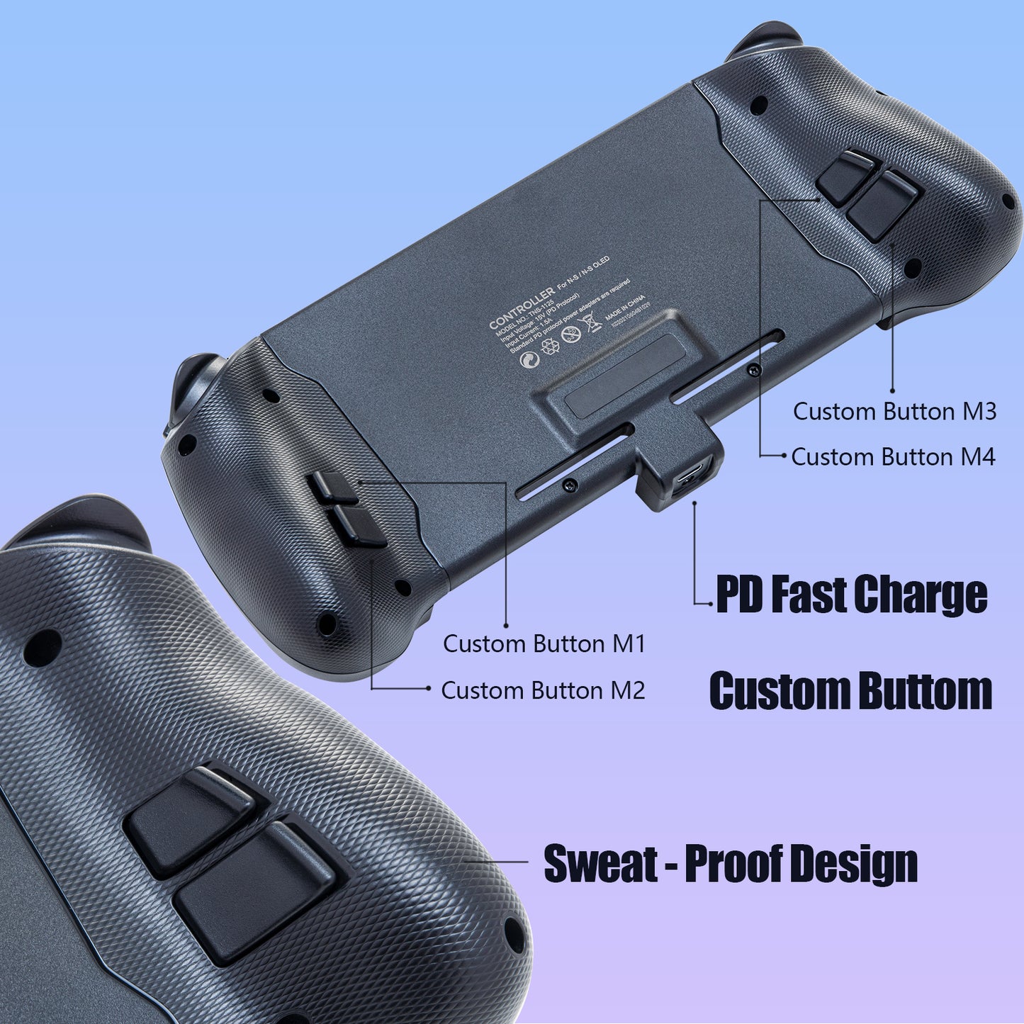 Switch OLED Controller Grip, Wireless Controller Grip Compatible with Switch or Switch OLED White - ECHZOVE