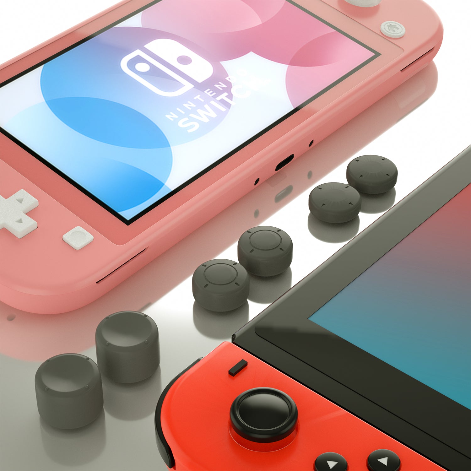 Thumb Grips for Nintendo Switch Lite, Joystick Caps for Nintendo Switch Lite - Gray - ECHZOVE