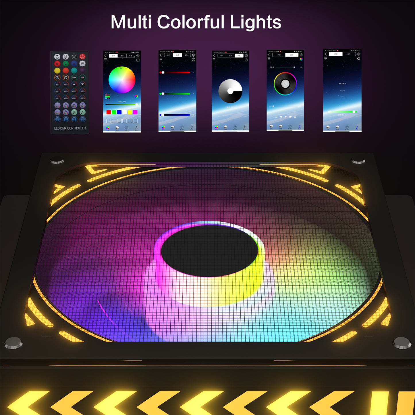 Xbox Series X LED Fan, Cooling Fan for Xbox Series X with LED RGB Light, USB Powered and Remote Control or App Control, Various Colorful LED Lights, Low Noise, Xbox Series X Accessories