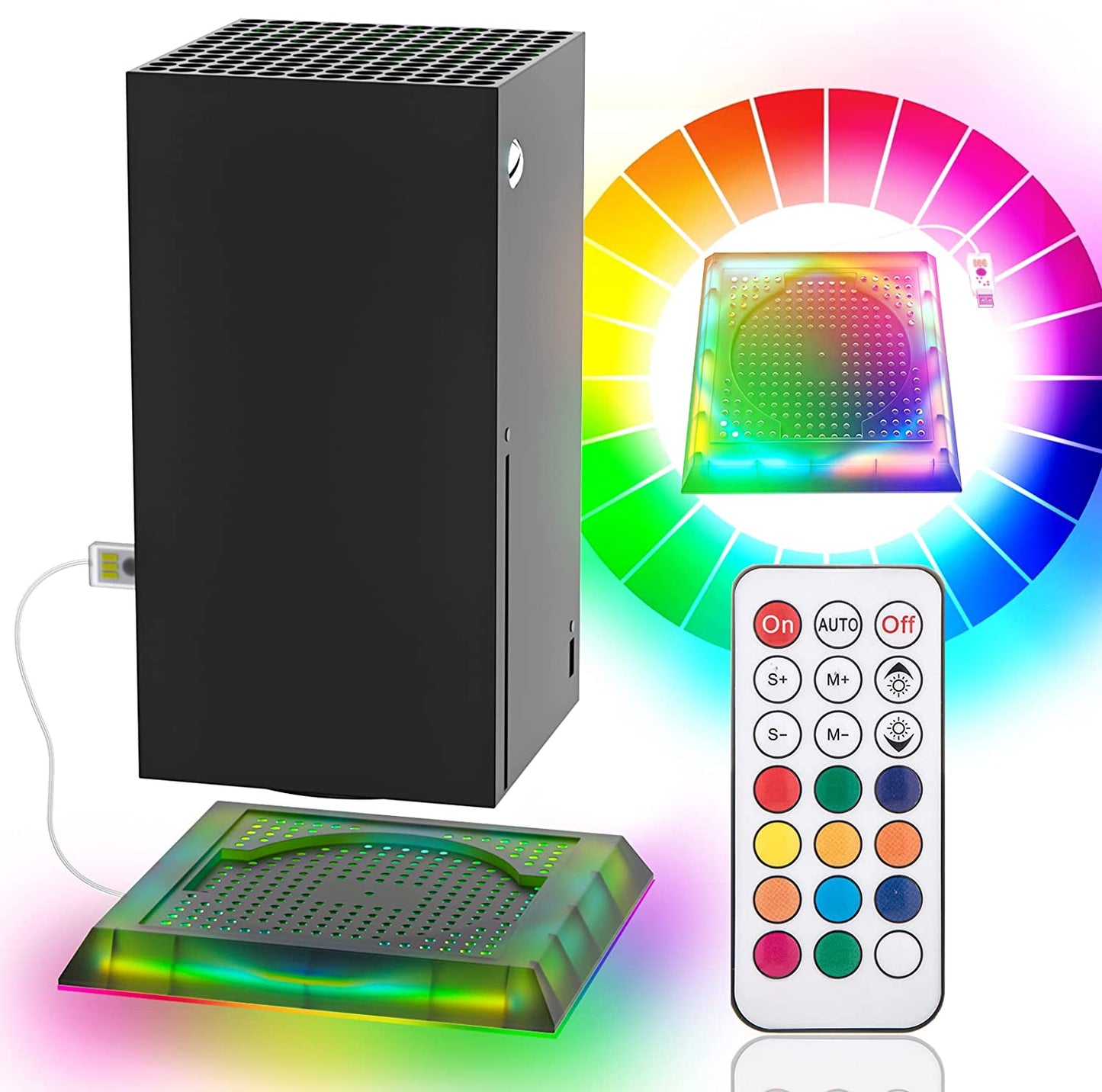 Xbox Series X Led Stand, Xbox Series X LED Lights, LED Lights Stand Compatible with Xbox Series S